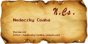 Nedeczky Csaba névjegykártya