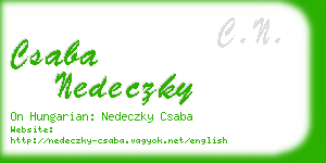 csaba nedeczky business card